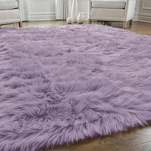 Purple Fur Rug